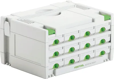 Zdjęcie produktu dla Festool SYS 3-SORT/12, Przybornik, Biały, 295 mm, 395 mm, 210 mm, 5,3 kg