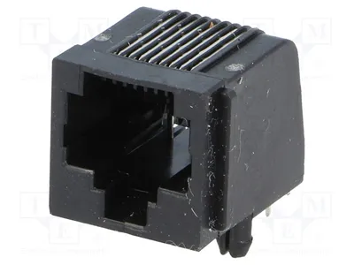 Immagine prodotto di 1x Connettore RJ45, 8 pin. Sistema: 8p8c con blocco a pannello. Codice prodotto: 5520251-4. Connettore RJ