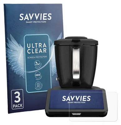 Produktbild von 3x Für Vorwerk Thermomix TM7 Schutzfolie Savvies Displayschutz Display Schutz Folie Klar Transparent