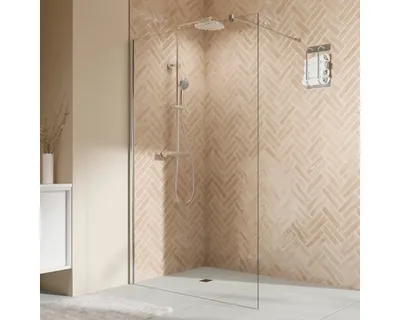 Produktbild von Walk In mit BREUER Elana 2.0 90 x 200 cm Profil abgerundet chrom Klarglas Reversibel