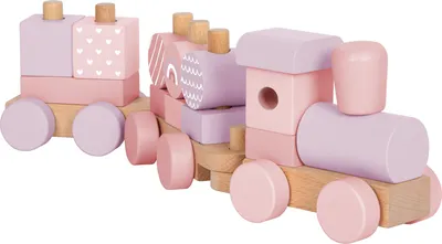 Produktbild von Holzeisenbahn Spielzeug für Kinder mit 14 Teilen