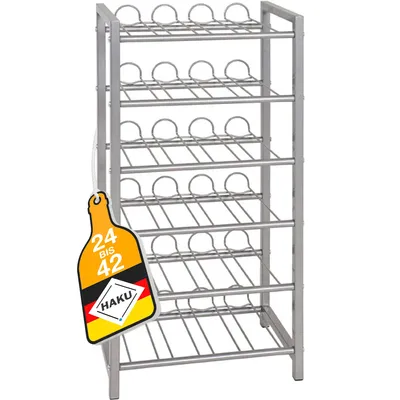 Produktbild von HAKU Flaschenregal Weinregal alu - Metall, B/H/T: 34x72x22 cm