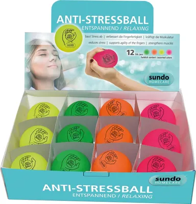 Produktbild von Anti-Stressball im Display (VPE: 12 Stück)>>>>