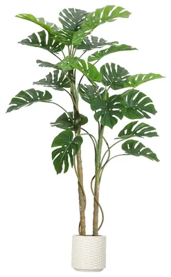 Produktbild von Künstliche Monstera Deliciosa - Bodenpflanze - Höhe 183 cm - Sehr naturgetreu - Für Innenbereich - Kunststoff - 1 Stück