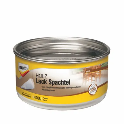 Produktbild von Molto Holz-Lack-Spachtel Weiß 400 g Fertigspachtel