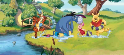 Immagine prodotto di Poster Disney Winnie the Pooh verde, blu e giallo - 600863 - 202 x 90 cm
