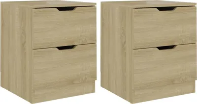 Obrázok produktu pre Nočné stolíky 2 ks, dub sonoma 40x40x50 cm, kompozitné drevo
