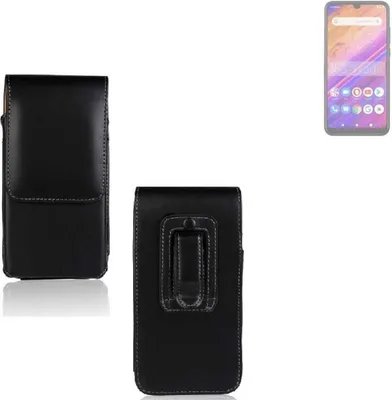 Produktbild von K-S-Trade Gürteltasche kompatibel mit BLU J6S Schutz Hülle Handy Hülle mit Magnetverschluss Holster in schwarz