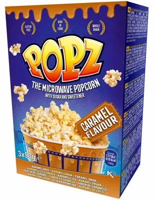 Produktbild von POPZ Mikrowellen-Popcorn Caramell 3x90g