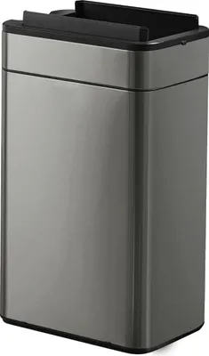 Produktbild von FlinQ Swing Mülleimer – Sensor-Mülleimer mit einzigartigem Deckel – Elegant – Edelstahl – 60 L – Carbon