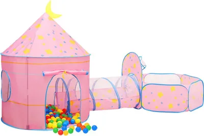 Produktbild von vidaXL Spielzelt mit 250 Bällen Rosa 301x120x128 cm