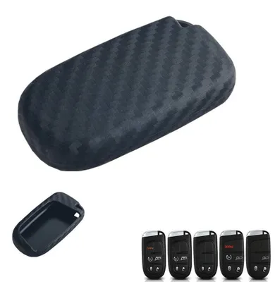 Schlüsselabdeckung für Fiat 500X, Jeep Cherokee, Renegade (Carbon)