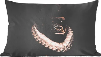 Produktbild von MuchoWow® Zierkissen Sofakissen Wohnzimmer Dekokissen 60x40 cm Gemälde - Gorilla - Alte Meister - Kopfkissen - Polster mit Foto