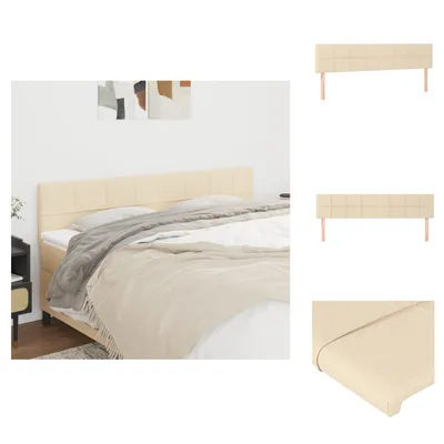 Image de vidaXL Têtes de lit 2 pcs. Crème 80x5x78/88 cm Tissu - Têtes & Pieds de lit