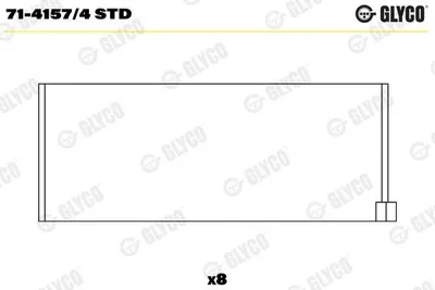 Obrázek produktu pro Spojovací tyčová vana GLYCO 71-4157/4 STD