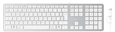 Obrázok produktu pre Conceptronic KAYNE02WES, Plná veľkosť (100 %), Kábel, USB, QZERTY, Biela