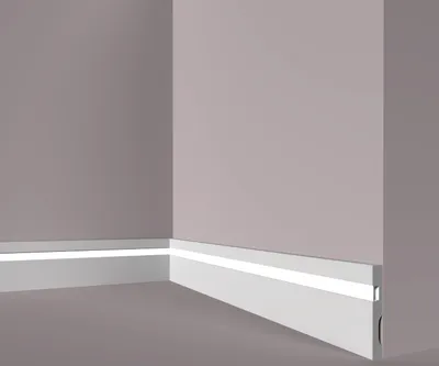 Produktbild von PROVISTON Licht Sockelleiste Kunststoff Weiß 15 x 100 x 2000 mm