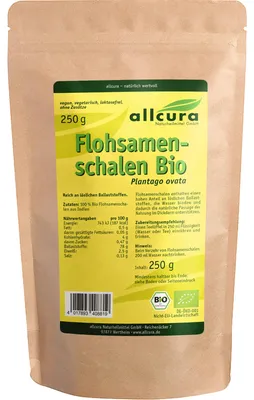 Produktbild von Allcura Flohsamenschalen , 250 g Samenschalen