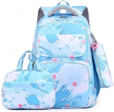 Produktbild von Kinderreise-Rucksack, 3-teilig, für Mädchen und Jungen, schwarz, für Schule und Ausflug