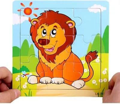 Produktbild von Holzpuzzle im Rahmen Pädagogisches Löwenpuzzle