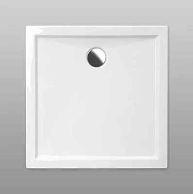 Produktbild von AQUABAD® Duschwanne Set Comfort SIMPLON 80x80cm Quadrat inkl. Tempoplex Ablaufgarnitur extraflach