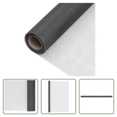 Produktbild von The Living Store Fliegengitter Fiberglas 100x2000 cm Schwarz