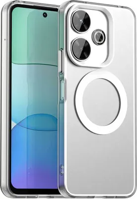 Produktbild von Magnetisch Hülle für Xiaomi Redmi 13 4G, Schlank Durchscheinend Matt Stoßfest Handyhülle Weiß