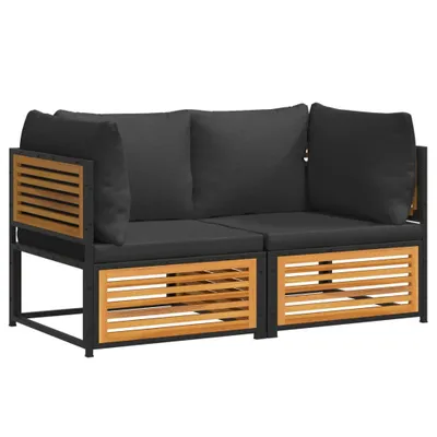 Produktbild von vidaXL 2-tlg. Garten-Sofa-Set mit Kissen Massivholz Akazie