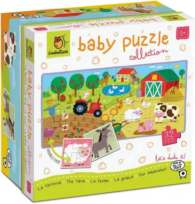 Immagine prodotto di Collezione di puzzle per bambini Ludattica Dudu' - La fattoria (8 x 4)