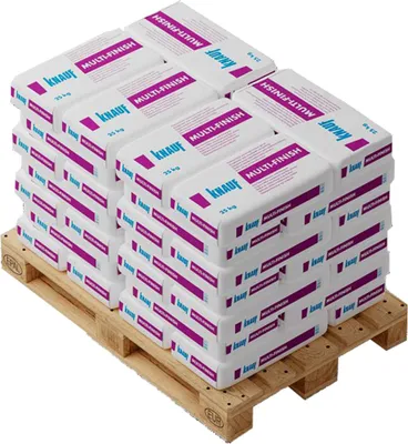 Produktbild von 42x KNAUF Multi-Finish Gips-Spachtelmasse u. Dünnputz 25kg