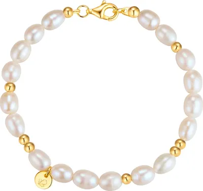 Produktbild von Glanzstücke München Perlen-Armband Sterling Silber Süßwasser-Zuchtperle 50084094