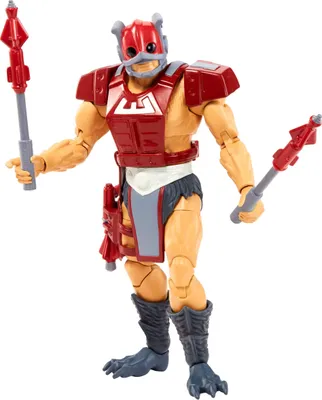 A full-body studio shot of a Zodac action figure from Masters of the Universe.