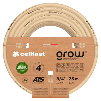Obrázok produktu pre Cellfast GROWGrowGrow Hose de Garten 4-vrstvová ATS Tricot pletená hadica odolná proti UV žiareniu a riasam (3/4" 25 m)