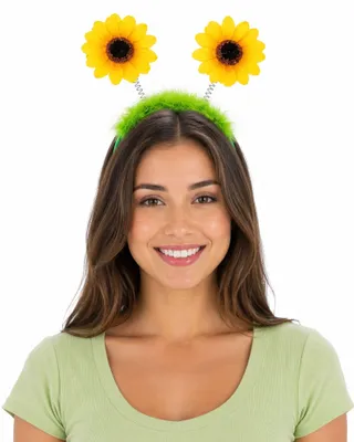 Produktbild von Haarreif mit Sonnenblumen | Zubehör Gärtner Clown Kostüm