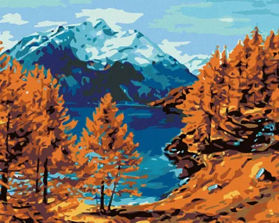 Produktbild von Zuty - Malen nach Zahlen - SEE UNTER DEM BERG, 40x50 cm, ohne Keilrahmen