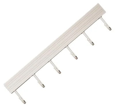 Produktbild von Küchenutensilien-Aufhänger - Aluminium-Hängeregal zur Wandmontage - Für Löffel Schaufeln und Schneidebretter - 6 Haken 30 cm