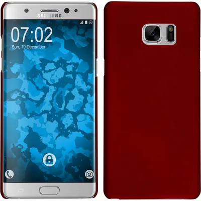 Produktbild von PhoneNatic Case kompatibel mit Samsung Galaxy Note FE - Hülle rot gummiert Hard-case Cover