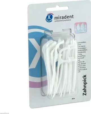 Produktbild von Miradent Zahnpick Zahnseidensticks 30 St