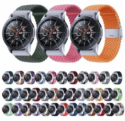 Produktbild von By Qubix passend für Garmin Forerunner 55 / 70 / 165 / 170 / 245 / 570 (42 mm) / 645 - Geflochtene Nylonarmband - Schwarz