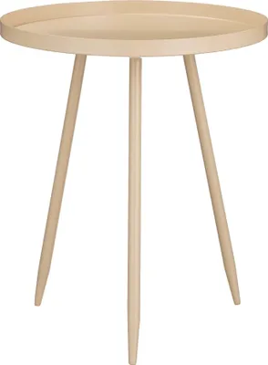 Obrázok produktu pre Sľudové dekorácie Flores bočný stolík - H49 x Ø42 cm - Kov - Béžová