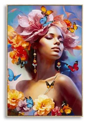 Immagine prodotto di Dipinto su tela Marty B ritratto emozionale con cornice, 62x92 cm