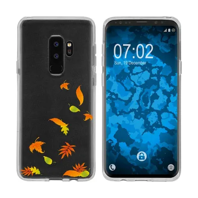 Produktbild von PhoneNatic Case kompatibel mit Samsung Galaxy S9 Plus Silikon-Hülle Herbst Blätter/Leaves M1