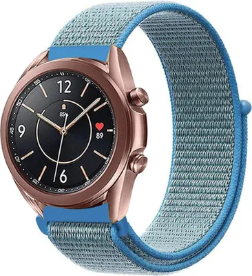 Produktbild von Strap-it Samsung Galaxy Watch 3 41mm Nylonarmband (Blau)