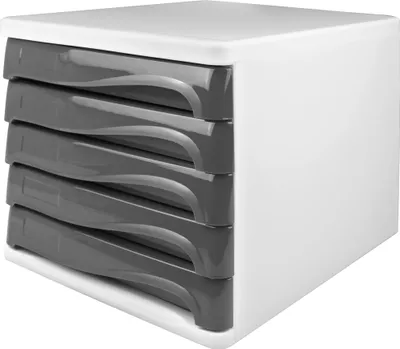 Immagine prodotto di Cassettiera, 5 cassetti bianco/grigio chiaro
