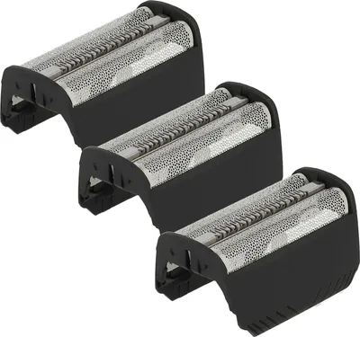 Produktbild von vhbw 3x Doppelscherfolie kompatibel mit Braun 195s, 195s-1, 340, 300, 197s-1, 199s, 197s, 320, 330, 199s-1, 310 Elektrorasierer + Rahmen, schwarz