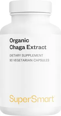 Produktbild von SuperSmart Organic Chaga Extract Dietary Supplement - 90 Vegi-Kaps
