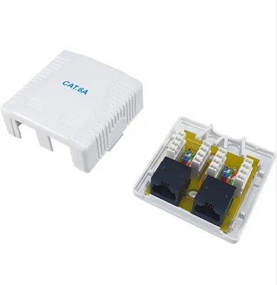 Produktbild von Equip Aufputzdose Cat6A 2-Port 2x RJ45 UTP