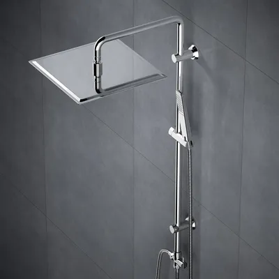 Zdjęcie produktu dla JOHO zestaw prysznicowy z deszczownicą ze stali nierdzewnej chromowany system prysznicowy bez armatury, głowica prysznicowa zestaw prysznicowy szyna prysznicowa kolumna prysznicowa (YT-E2525CP, chrom)