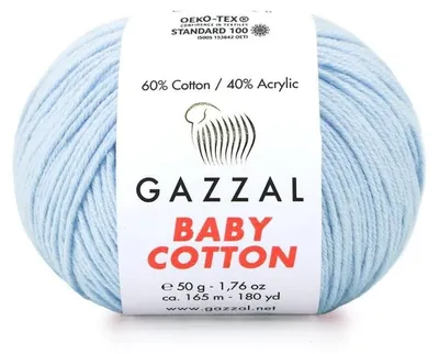 Obrázek produktu pro Příze Gazzal Baby Bavlna 3429 - světle modrá - pro pletení a háčkování