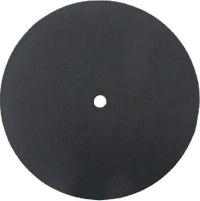 A black disc with a hole in the center, likely a component for a solar pond pump.